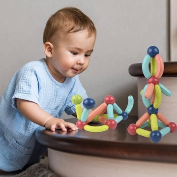 МЕГА НАБОР МАГНИТНЫХ БЛОКОВ 42 ШТ. ДЛЯ ОБУЧЕНИЯ И ИГРЫ ТВОРЧЕСКИЙ НАБОР