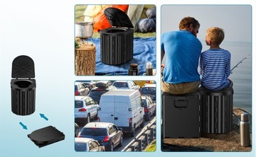 ТУРИСТИЧЕСКИЙ ТУАЛЕТ ПОРТАТИВНЫЙ КЕМПИНГ СКЛАДНОЙ ТУАЛЕТ 20Л 200КГ КЕМПИНГ