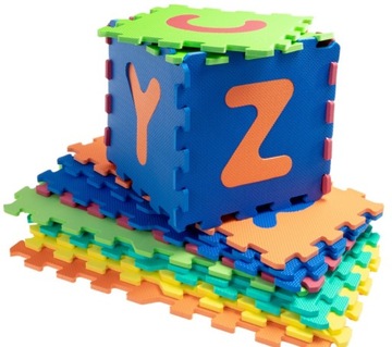 MATA PIANKOWA PUZZLE PODŁOGOWE LITERKI ALFABET
