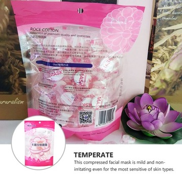 MASKA DO TWARZY MAKIJAŻ DLA KOBIET MASKA SKOMPRESOWANA 50 SZT