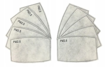 10 ФИЛЬТРОВ ДЛЯ МНОГОРАЗОВЫХ МАСОК PM2.5 HEPA MASKS
