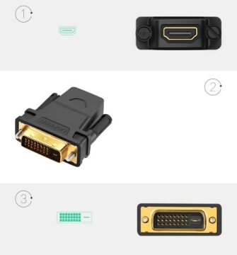 UGREEN АДАПТЕР HDMI - DVI АДАПТЕР 24+1 FHD 60 Гц ВЫСОКОЕ КАЧЕСТВО