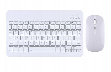 Zestaw klawiatura i myszka Bluetooth iPad Samsung iPhone BIAŁY