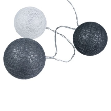 Гірлянда LED, 12 x біло-сірі кулі, 2 x AA, 1,5 м
