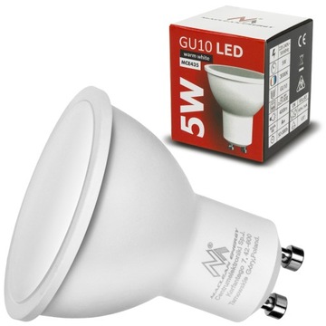 ŻARÓWKA LED GU10 5W 400lm 3000K CIEPŁA BIAŁA