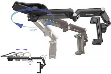 ДЕРЖАТЕЛЬ ДЛЯ ТЕЛЕФОНА НАСТОЛЬНЫЙ СТОЛ КРАЙ ШКАФА С РЕГУЛИРУЕМЫМ РУЧКОЙ