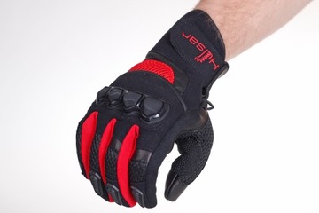 RĘKAWICE MOTOCYKLOWE LETNIE HUSAR GRIZZLY red