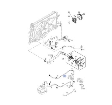 PŘÍVOD TERMOSTATU ŠKRTÍCÍ KLAPKY OPEL VECTRA C 1.8 ORIGINÁLNÍ 55354563
