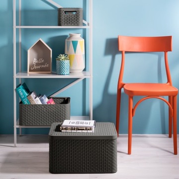 КОНТЕЙНЕР-КОРЗИНА CURVER С КРЫШКОЙ ДЛЯ ХРАНЕНИЯ