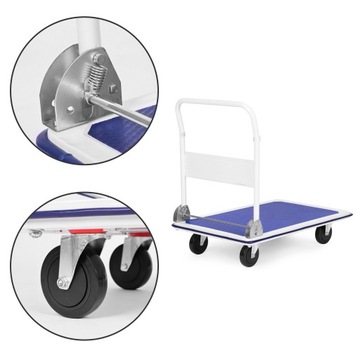 Транспортная тележка для складской платформы 300 кг, складная, ручная.