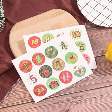 KALENDARZ ADWENTOWY DLA DZIECI DIY WORECZKI WISZĄCY PREZENTY SZNUREK ZESTAW