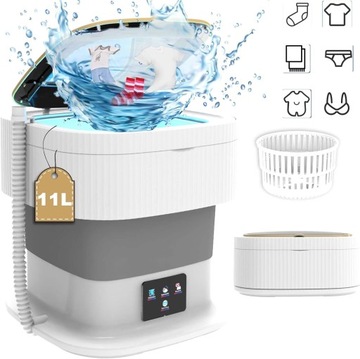 PRZENOŚNA MINI PRALKA 11L SKŁADANA PODRÓŻNA AUTOMATYCZNA TURYSTYCZNA PRALKA