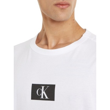 CALVIN KLEIN KOSZULKA MĘSKA T-SHIRT CREW BIAŁA L