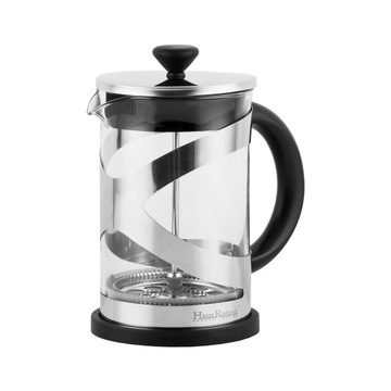 СТЕКЛЯННЫЙ КОФЕВАРОЧНИК ЧАЙНЫЙ КУВШИН серебристо-черный КОФЕВАРКА 800мл