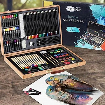 Artina 89-częściowy zestaw do malowania z walizką