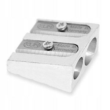 Металлическая точилка Kum, 2 отверстия, серебро х 4 шт.