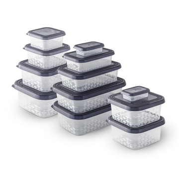 НАБОР ПИЩЕВЫХ КОНТЕЙНЕРОВ 12 шт. КРЫШКИ BRANQ 12 ПИЩЕВЫХ КОНТЕЙНЕРОВ