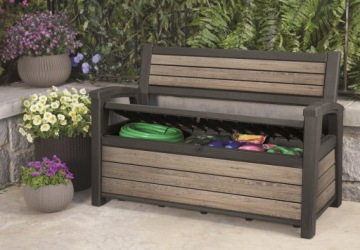 Садовая скамейка KETER Deco Garden Bench, пепельно-серая