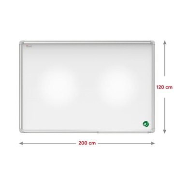 Керамическая магнитная доска 200х120см для школы + подарки