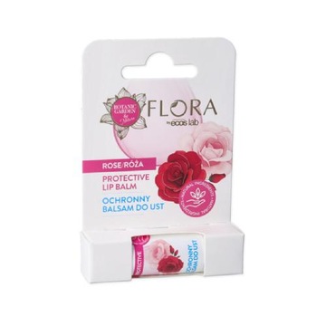 FLORA Ochronny balsam do ust Róża 3,8g