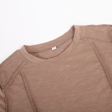 Элегантная женская футболка с круглым вырезом, р.