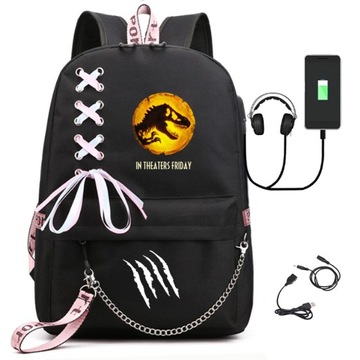 РЮКЗАК ПАРК ЮРСКОГО МИРА ДЛЯ ШКОЛЫ USB А4 БОЛЬШОЙ ДИЗАЙН, высокое качество