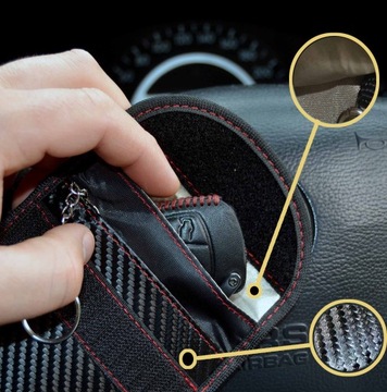 2X УГЛЕРОДНЫЙ ПРОТИВОУГОННЫЙ ЧЕХОЛ RFID БЕЗКЛЮЧЕВАЯ КРЫШКА FARADAYA