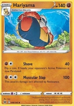 Karty Pokemon (LOR 098) Hariyama (R)