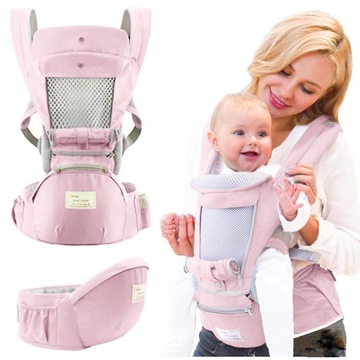 NOSIDEŁKO WIELOFUNKCYJNE 8W1 NOSIDŁO BIODROWE ERGONOMICZNE 18 KG PRZÓD TYŁ