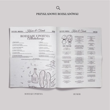 Wyjątkowa atrakcja weselna WASZA GAZETA Z DNIA ŚLUBU 4str. 50 sztuk