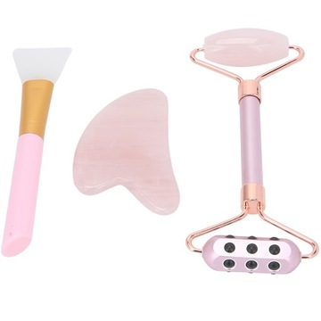 Роликовый массажер для лица Gua Sha Board Набор кистей для маски