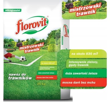 NAWÓZ FLOROVIT MISTRZOWSKI TRAWNIK z mchem WIOSENNY 25 kg