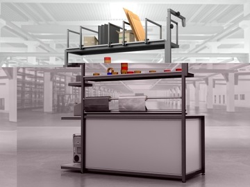 Верстак упаковочный 200x80x210/230см Art