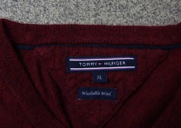 Tommy Hilfiger męski lekki wełniany sweter rozmiar XL