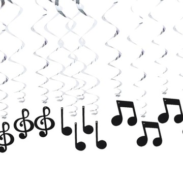 12 уникальных подвесных украшений в форме завитков. Подвесные украшения на музыкальную тему.