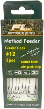 Przypony do method feeder hak nr10 PUSH STOP 8szt