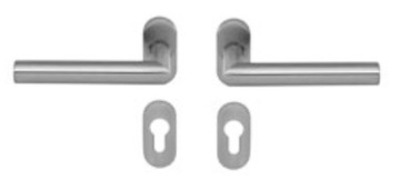 Klamko-klamka dwustronna DORMA PURE 8906 INOX stal nierdzewna szyld owalny