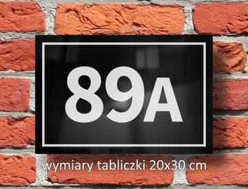 Адресная табличка с номером дома АЛЮМИНИЙ-ЧЕРНЫЙ-ГЛЯНЦЕВЫЙ