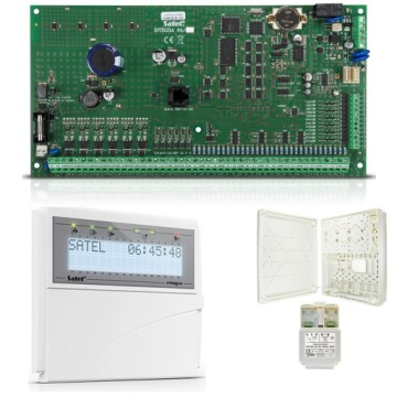 [24w] Комплект сигнализации Integra 64 + INT-KLCD-W белый + OPU-3 P- SATEL +++