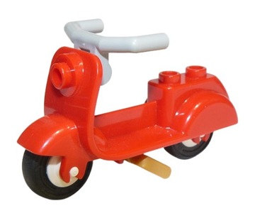 LEGO 15396c01 Skuter czerwony złoty podnóżek AK3 U