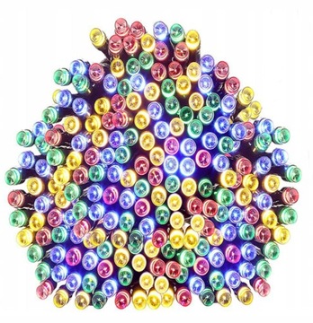 СОЛНЕЧНЫЕ РОЖДЕСТВЕНСКИЕ ЛАМПЫ, РАЗНОЦВЕТНЫЕ, НАРУЖНЫЕ, ГИРЛАНДИЯ 200 СВЕТОДИОДНЫХ, РОЖДЕСТВЕНСКИЕ