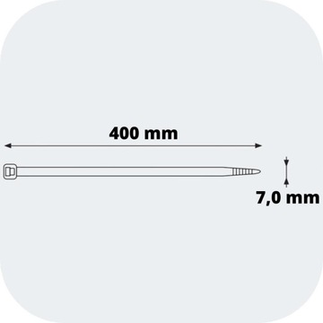 ЧЕРНЫЕ КАБЕЛЬНЫЕ СВЯЗКИ ДЛИННЫЕ СВЯЗИ 7,0х400 мм КАБЕЛЬНЫЕ СВЯЗКИ