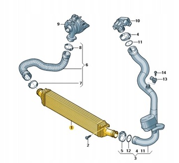 AUDI OE 8W0145805AD CHLADIČ SYSTÉM CHLAZENÍ MOTORU