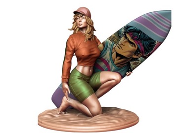 Surfer girl figurka rpg dnd D&D druk 3d 12k NSFW topless