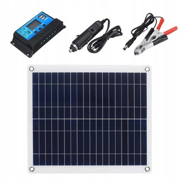 Panel słoneczny 25W, bateria 12V 24V