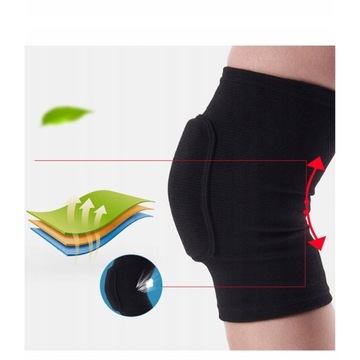 1 пара наколенников из толстой губки для спортивных танцев и йоги.