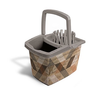 YORK Wiadro duże wzór Tweed 15L wyciskacz do mopa