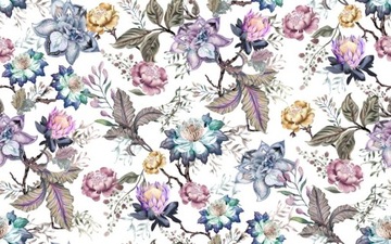 Tkanina DX 21 MAGIC GARDEN KWIAT OBICIOW ZASŁONOWA
