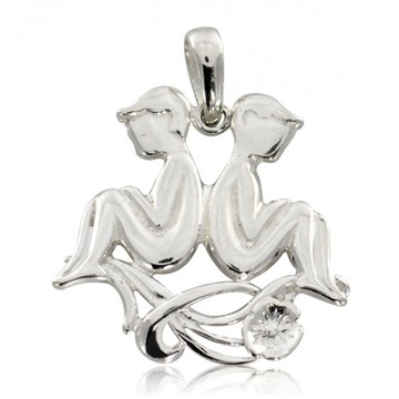 ZNAK ZODIAKU BLIŹNIĘTA SREBRO 925 BLIŹNIAKI