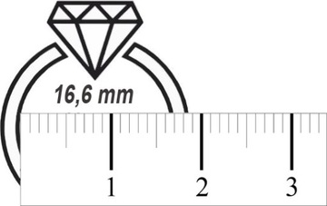 Złoty pierścionek zaręczynowy 585 diament 0,12 ct